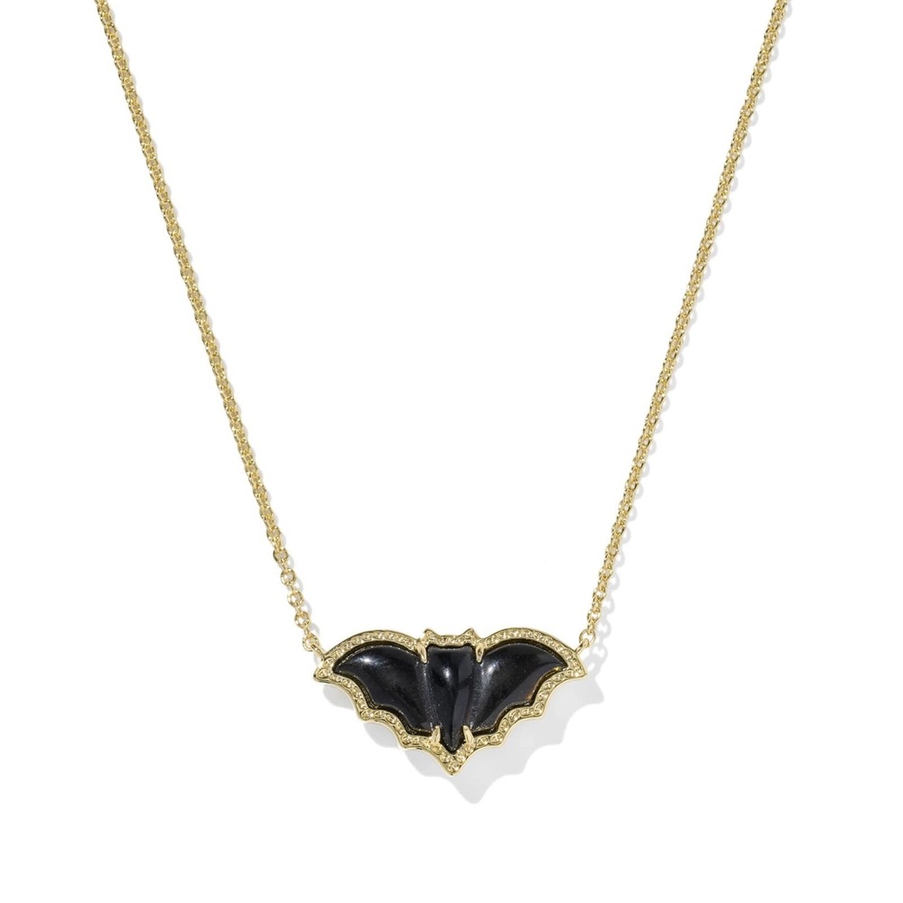 Kendra Scott Bat Gold Pendant Necklace / Dustbag Included / NWT / MSRP $75